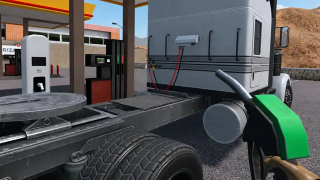 Refueling the truck