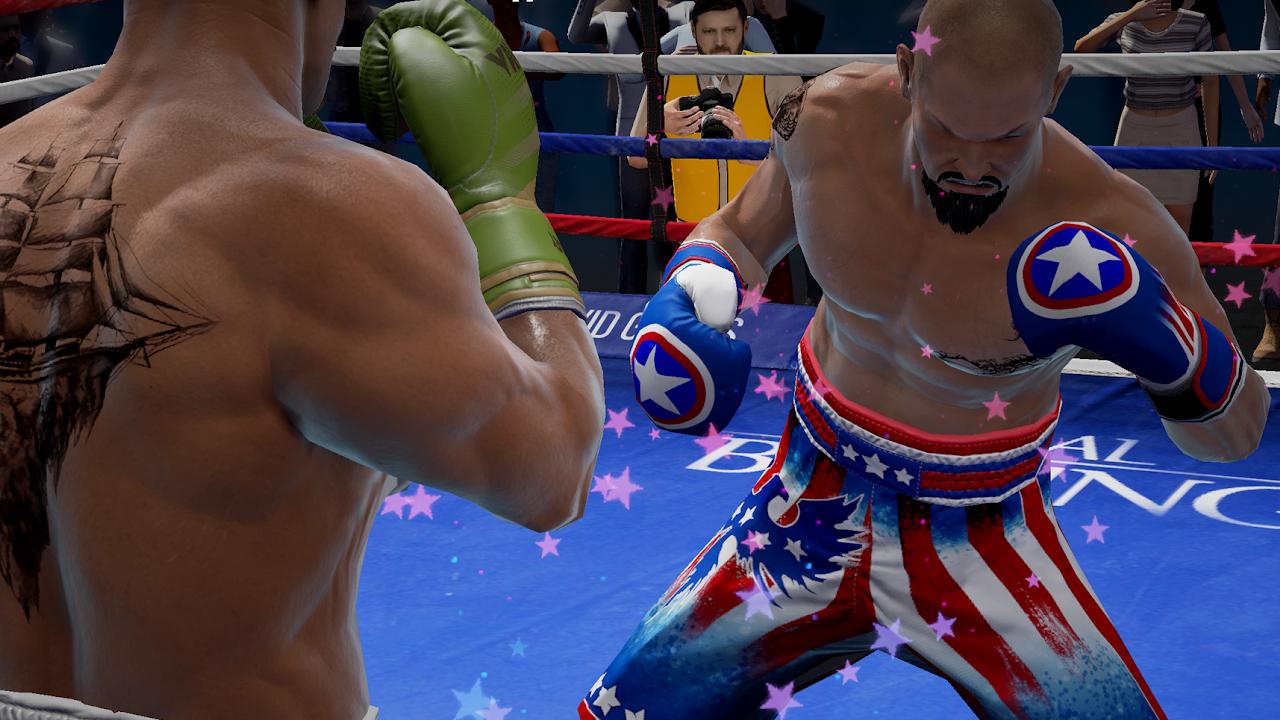 Logo Vivid Games i grafika Real Boxing VR gry