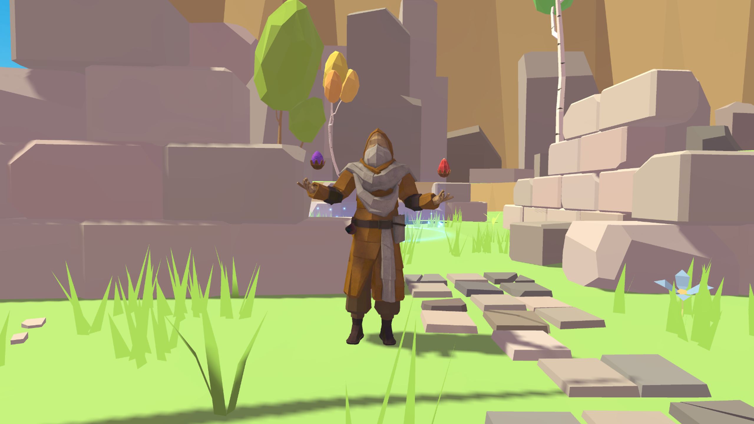 Reach The Clouds &mdash; screenshot of the Meta Quest Pro eye-tracking VR demo